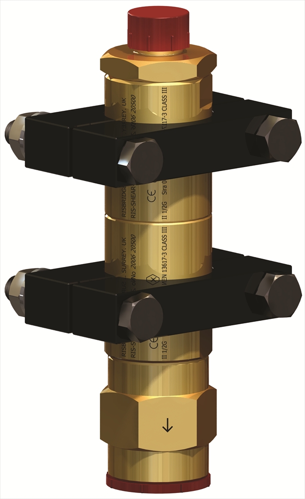 Male 1/2" Bspp (Inlet) X Female 1" Bspo(Outlet) Vapour Shear Valve