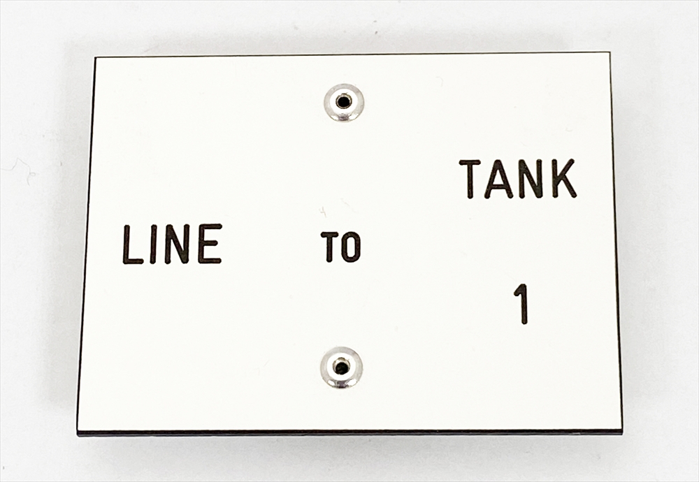 Line To Tank Label with 2" Clip (Choose your Tank ) PFS Fueltec